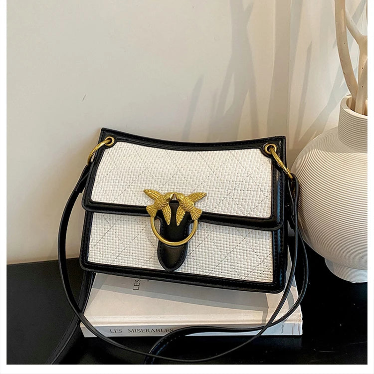 Unique Elegant Diaper Bag Leather Ladies Messenger Purse High End Minimalist Trendy Crossbody Handbag