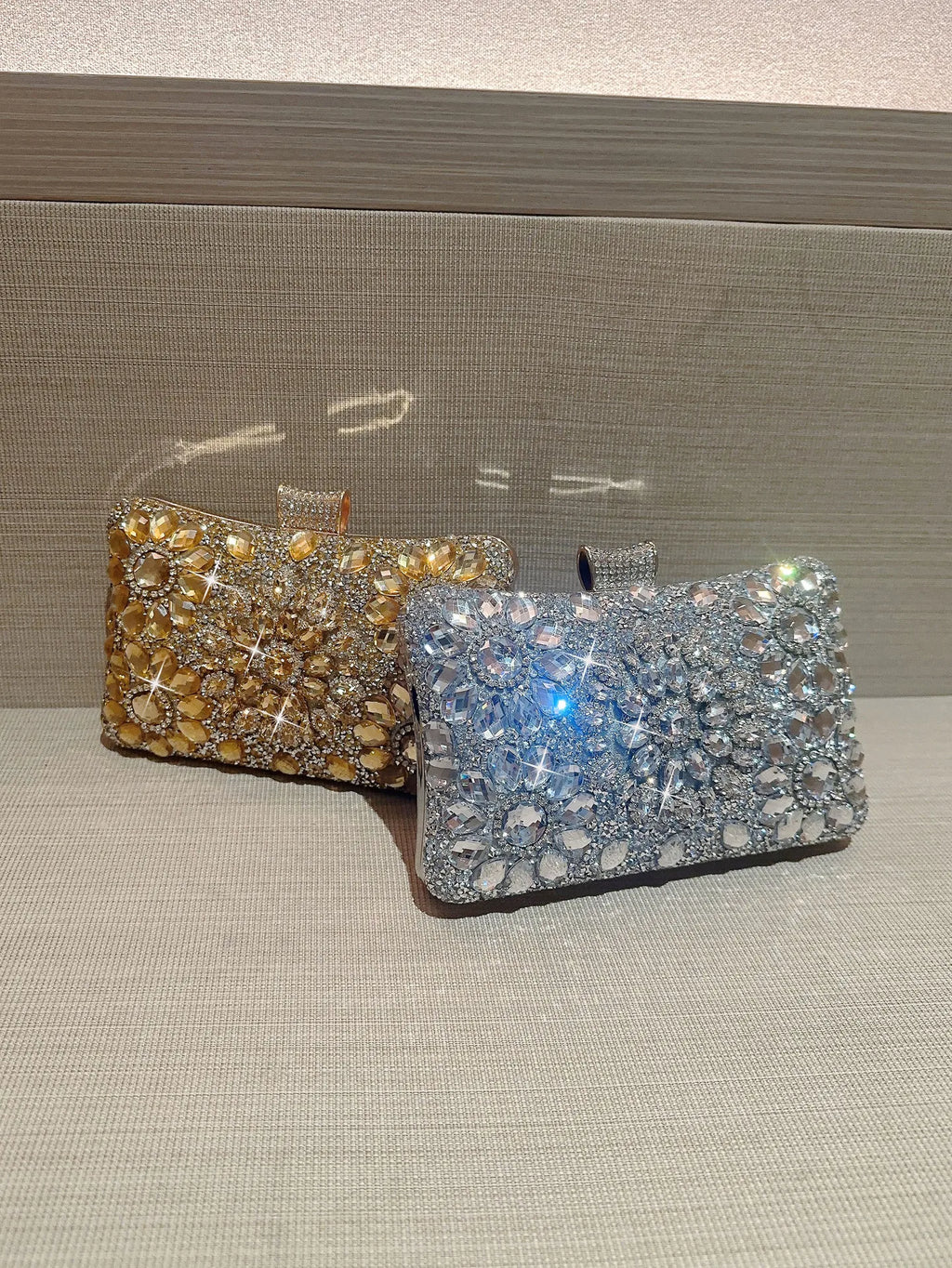 Choice Rhinestone Beaded Clutch Evening Bag Women Wedding Party Purse Evening Banquet Bag European Exquisite Bridal Purse para