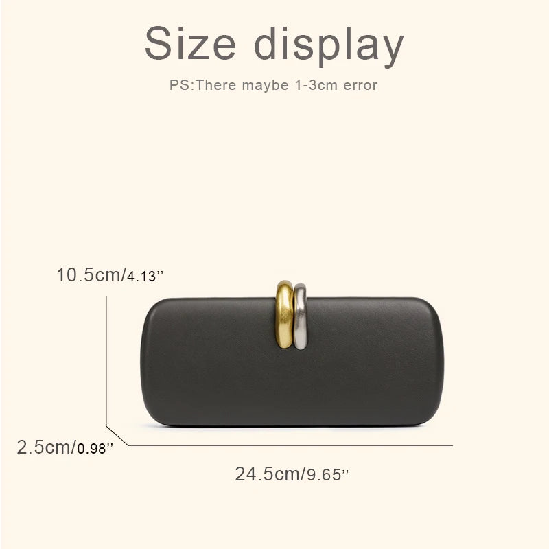 Box Rigid Metal Detail Clutch
