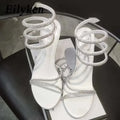 Crystal Stiletto Ankle-Strap Heels