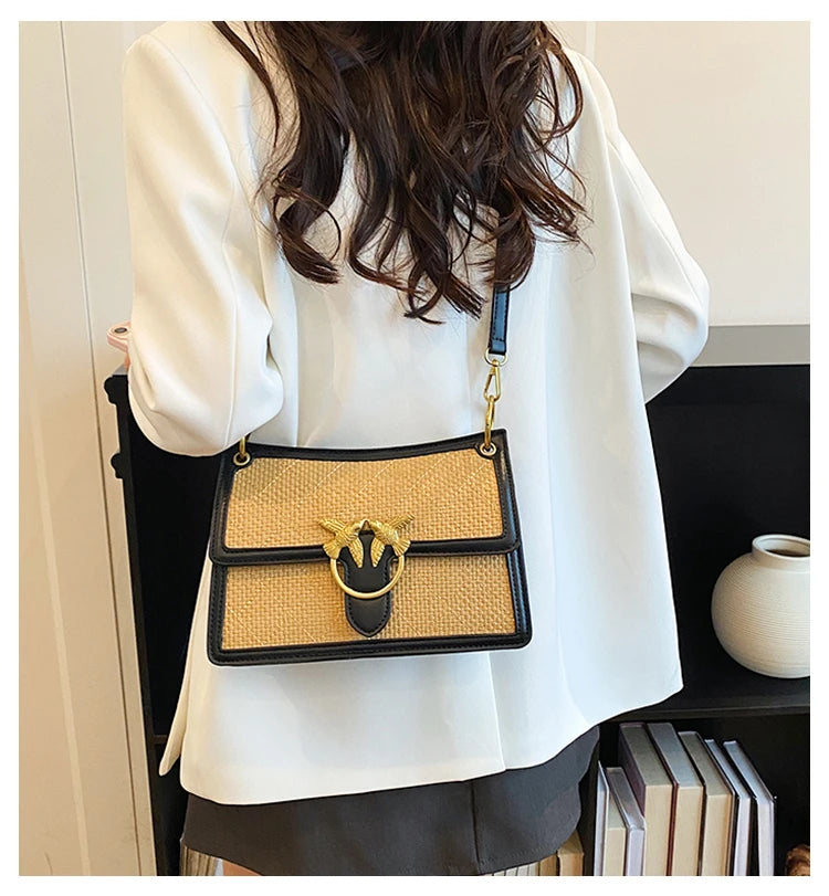 Unique Elegant Diaper Bag Leather Ladies Messenger Purse High End Minimalist Trendy Crossbody Handbag