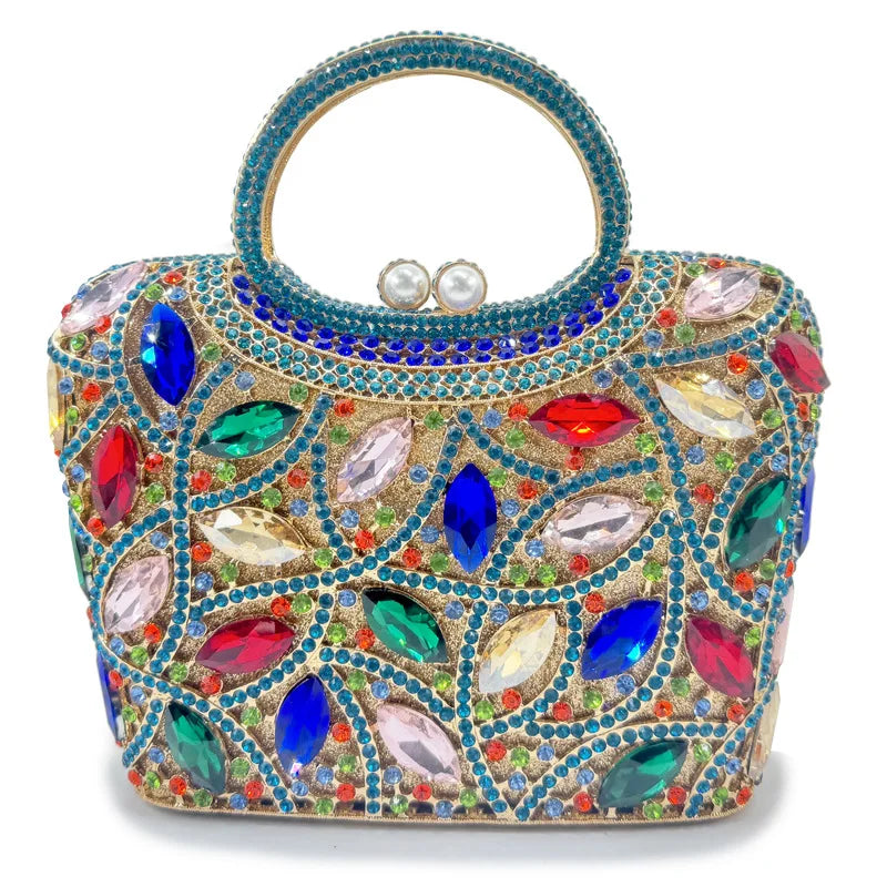 Luxury Bridal Wedding Dress Purses Women Crystal Handbags Rhinestone Party Prom Evening Clutches Minaudiere Clutch Bag