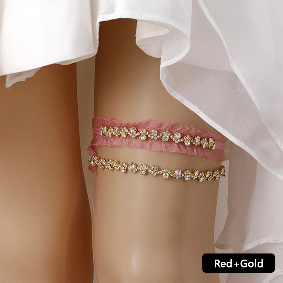 Rhinestone and Crystal Bridal Garter Jewelry