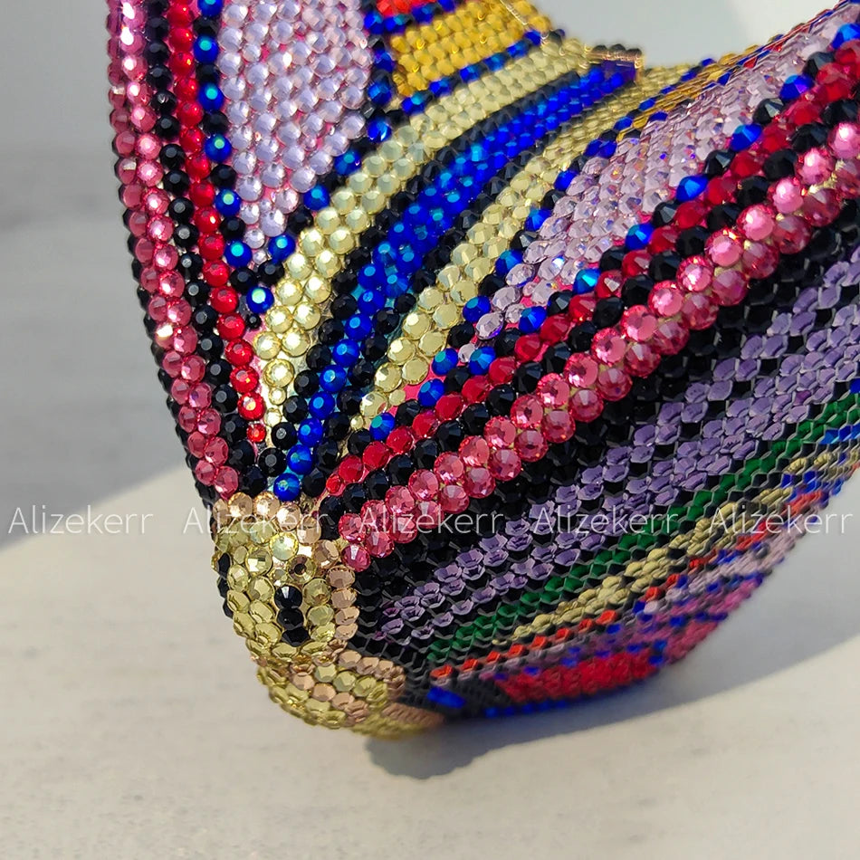 Butterfly Crystal Evening Clutch