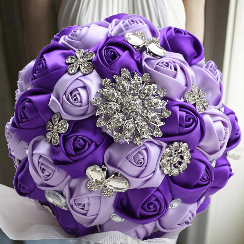 Purple Wedding Bouquet Flowers
