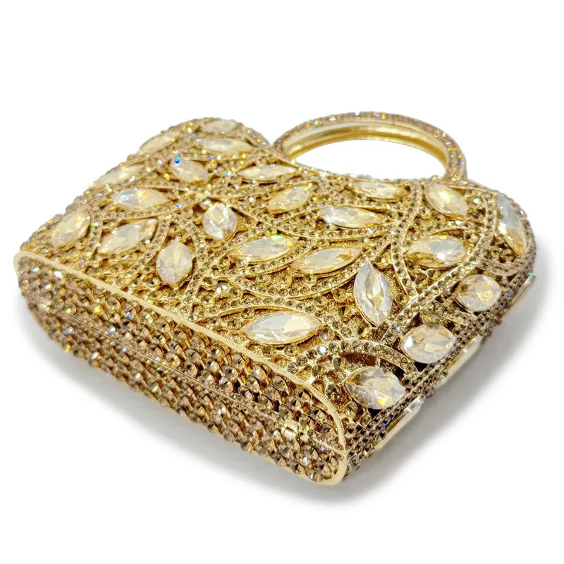 Luxury Bridal Wedding Dress Purses Women Crystal Handbags Rhinestone Party Prom Evening Clutches Minaudiere Clutch Bag