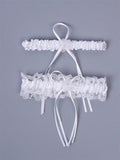 Ivory Sexy Lace Bowknot Bridal Garter Set Wedding Accessoreis Leg Garters Belt