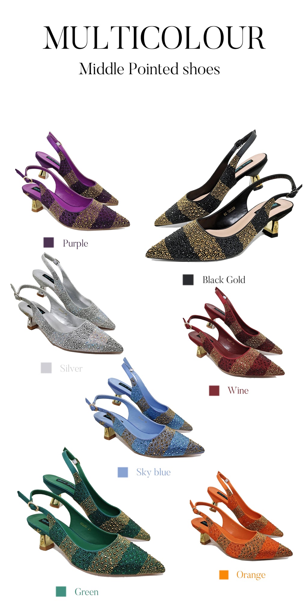 Rhinestone Shoe & Bag Set