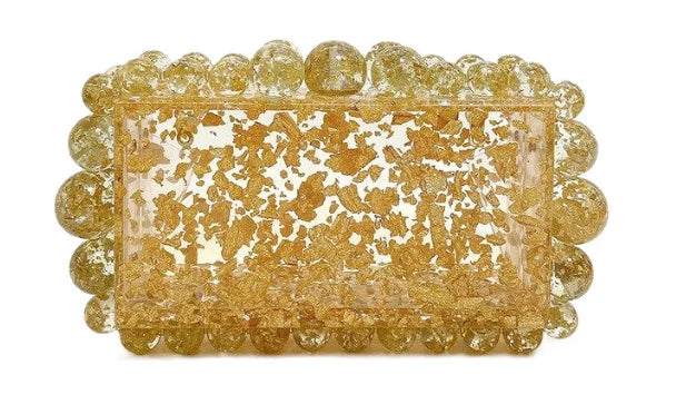 Leopard Acrylic Box Evening Clutch