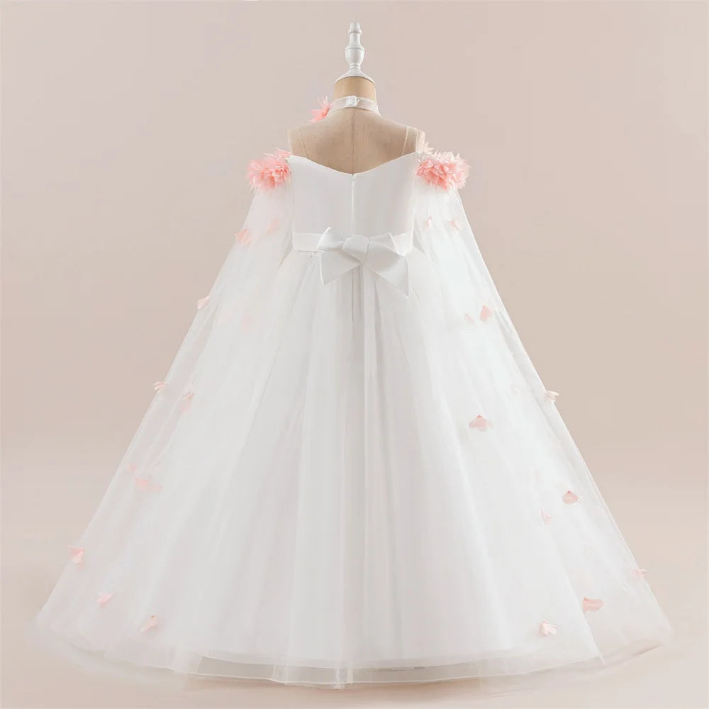 Off-Shoulder Tulle Junior Bridesmaid Dress