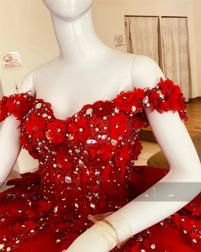 Crystal Lace Flower Girl Dress