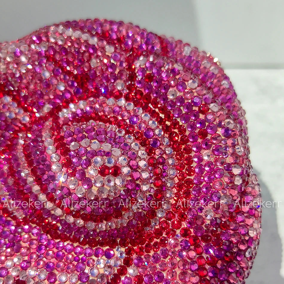 Rose-Shaped Flower Evening Clutch