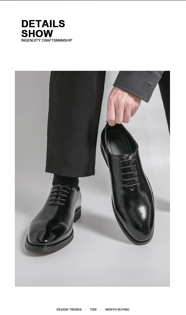 Men's Dress Shoes Trend Wedding Social Casual Leather Men Office Casual Business Shoes High Quality Formal Oxford Shoes Male