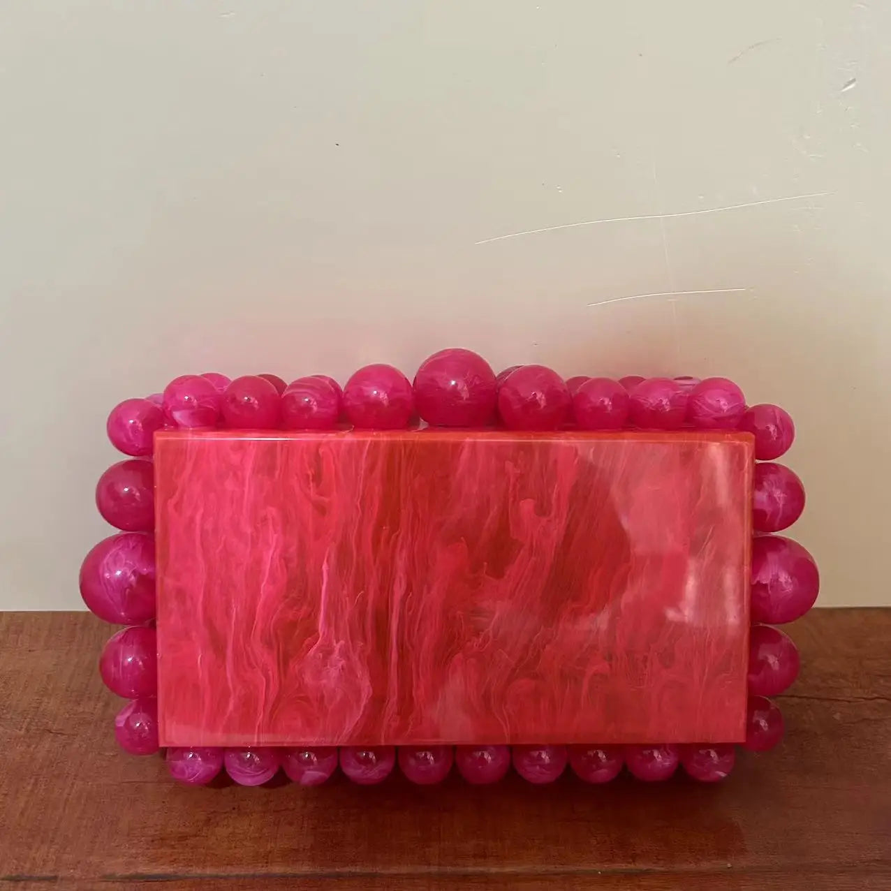 Leopard Acrylic Box Evening Clutch