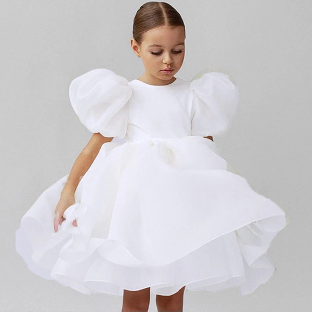 Floral Print Girls' Party Dress