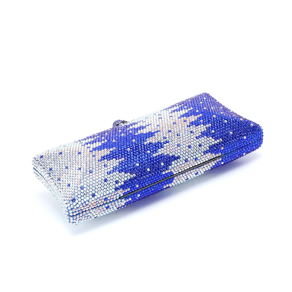 XIYUAN 25 Colors Best Selling Diamond Woman Handbag Crystal Gala Dinner Party Evening Purse Colorful Wedding Bridal Clutch Bag
