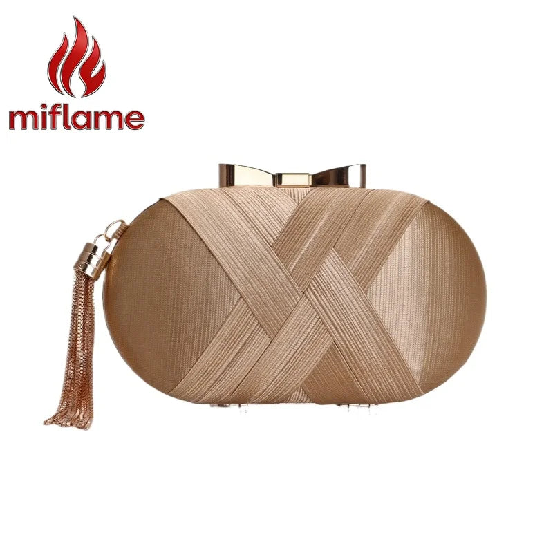 Clutch Bag for Women Elegant Tassel Lightweight Sparkling Compact for Party Wedding Evening