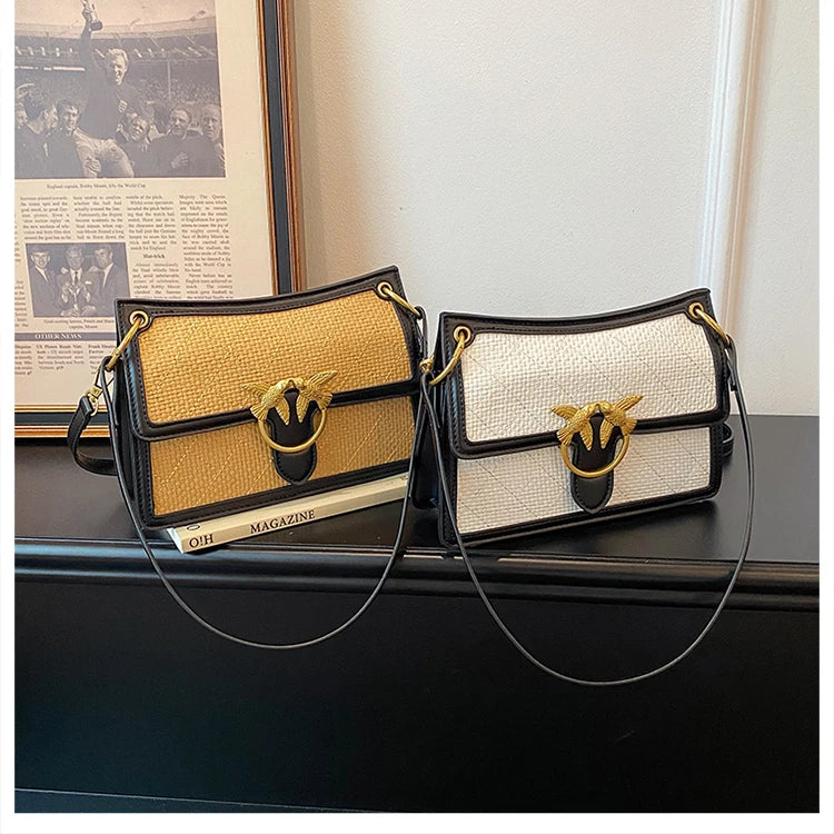 Unique Elegant Diaper Bag Leather Ladies Messenger Purse High End Minimalist Trendy Crossbody Handbag