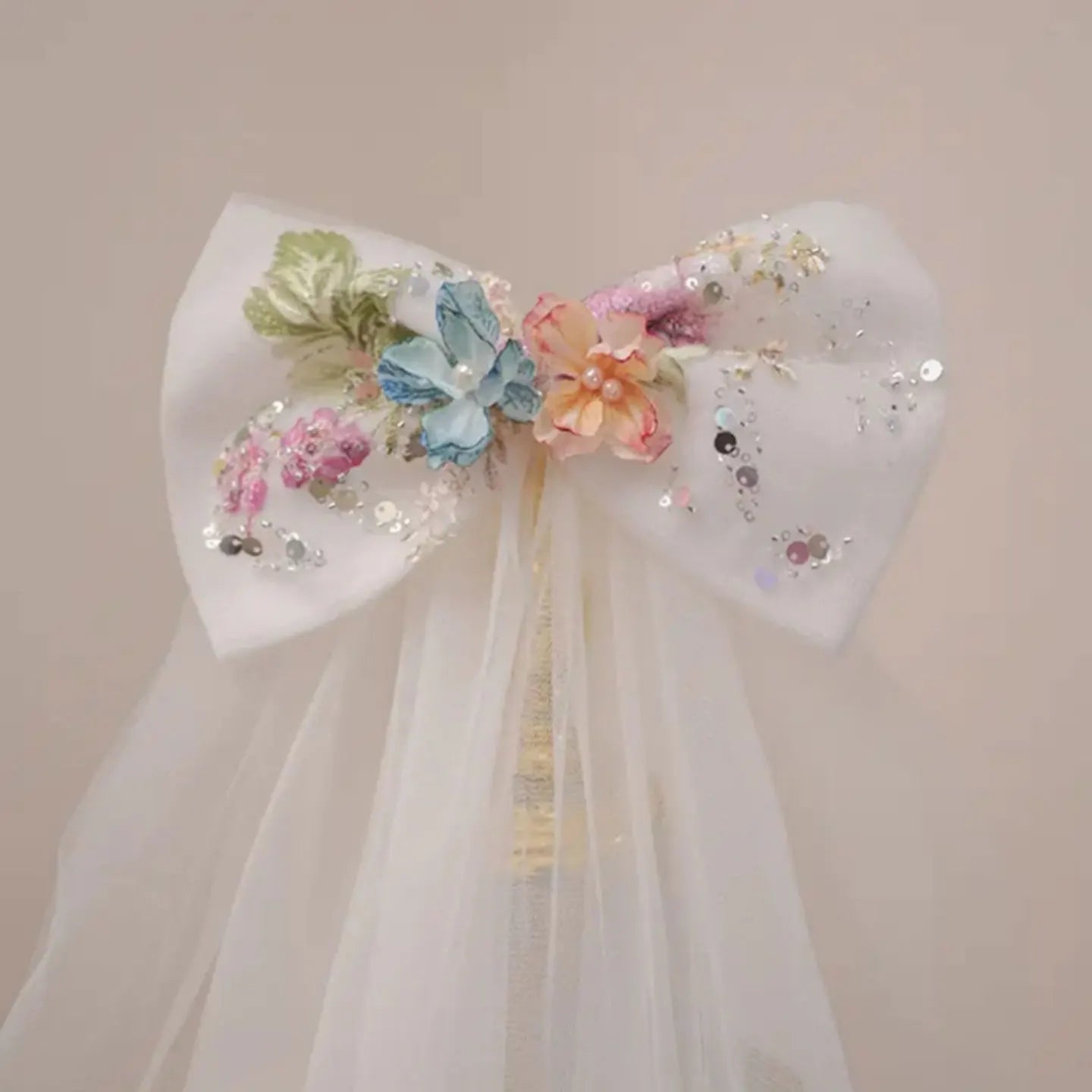 Crystal Lace Tulle Ball Gown Flower Girl Dress