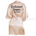 Customized Logo Wedding Bathrobe Faux Silk Bridal Robe Bride Bridesmaid Wedding Robes Woman Bachelorette Hen Party