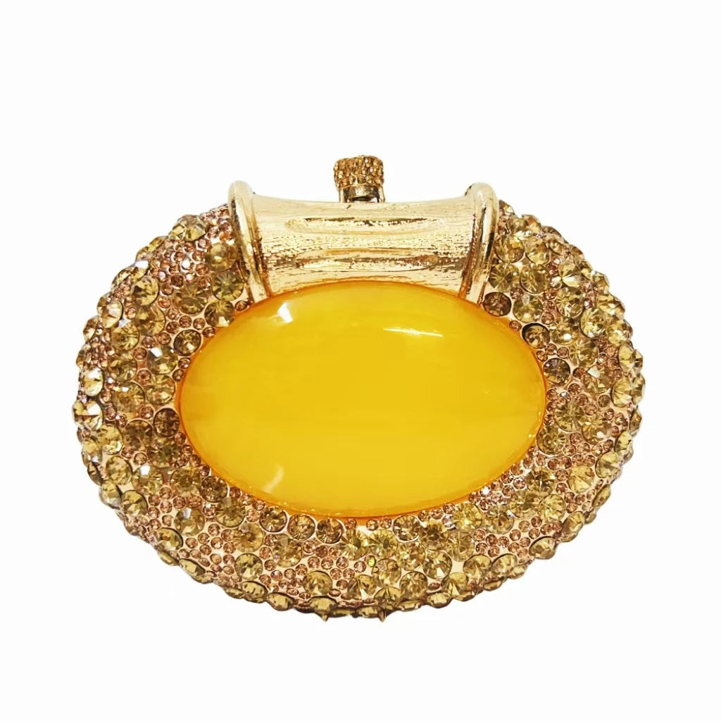 Oval Crystal Bridal Clutch
