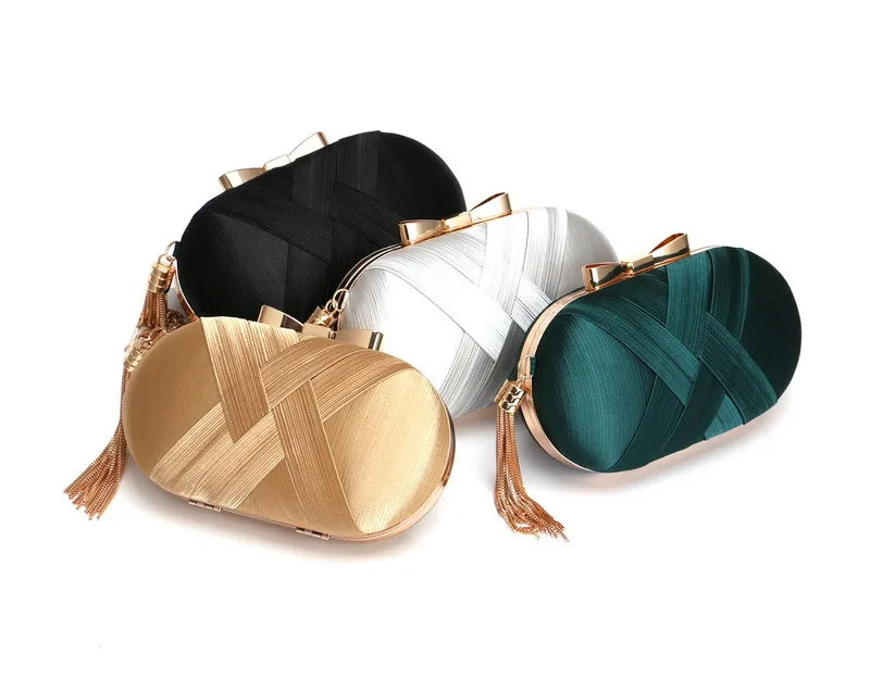 Clutch Bag for Women Elegant Tassel Lightweight Sparkling Compact for Party Wedding Evening