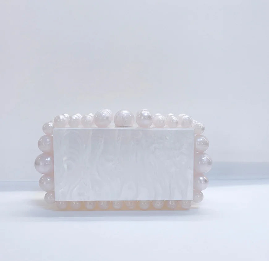 Leopard Acrylic Box Evening Clutch