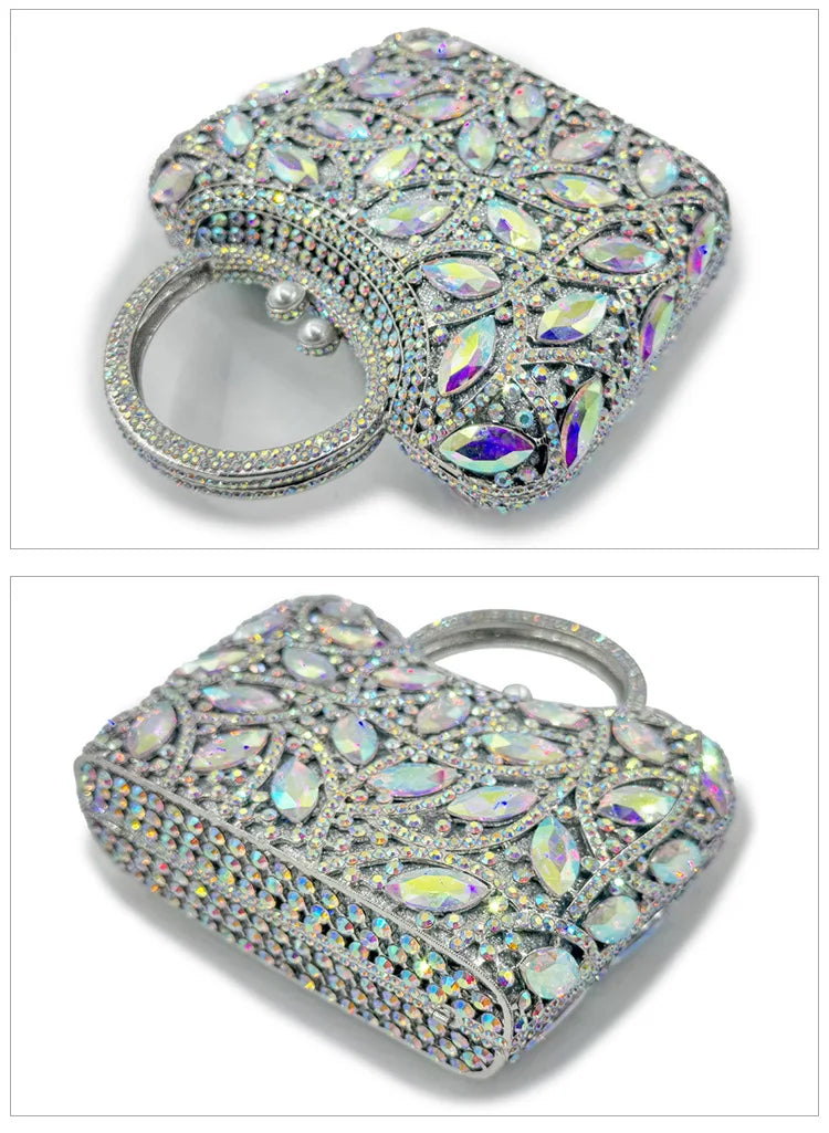 Luxury Bridal Wedding Dress Purses Women Crystal Handbags Rhinestone Party Prom Evening Clutches Minaudiere Clutch Bag
