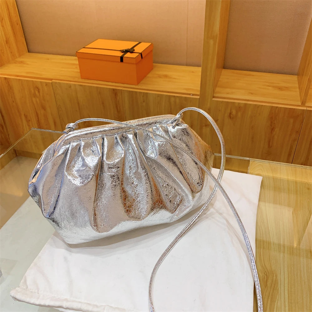 Golden Crossbody Evening Clutch