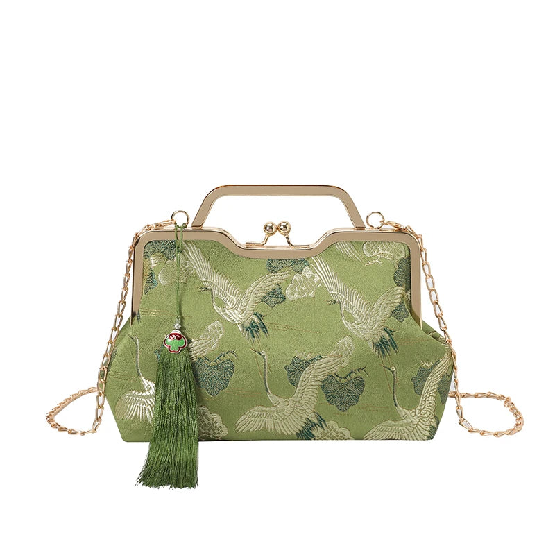 Vintage Tassel Shoulder Clutch