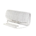 Sparkly Women's Silver Evening Shoulder Bag Gold Glitter Bridal Clutch Purse Party Prom Wedding Chain Envelope Handbag Ladies