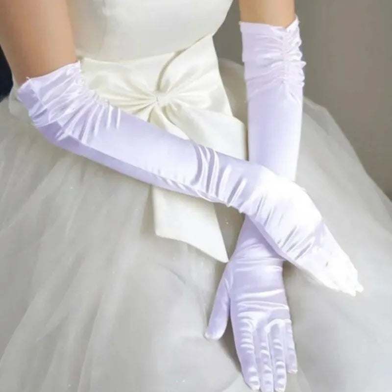 Wholesale Bridal Gloves Beaded with Finger Bride Gloves Guantes Wedding Accessories 2025