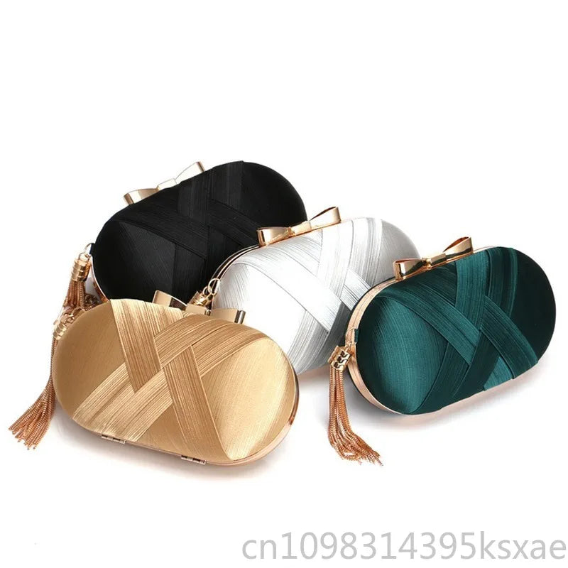 Clutch Bag for Women Elegant Tassel Lightweight Sparkling Compact for Party Wedding Evening