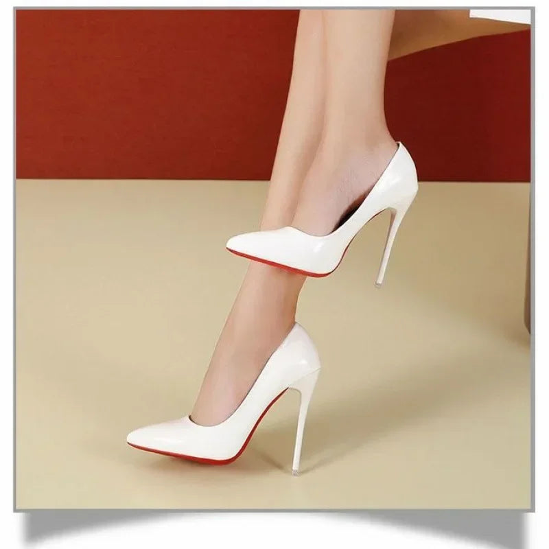 2026 Fashion High Heels 35-45 Plus Size Women Shoes 12cm Thin Stiletto Banquet Wedding Shoes Sexy Pointed Toe Ladies Party Shoes