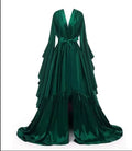 Bridal Robe Elastic Satin Bridesmaid Wedding Bachelorette Party Nightgown Bathrobe Robe Customized