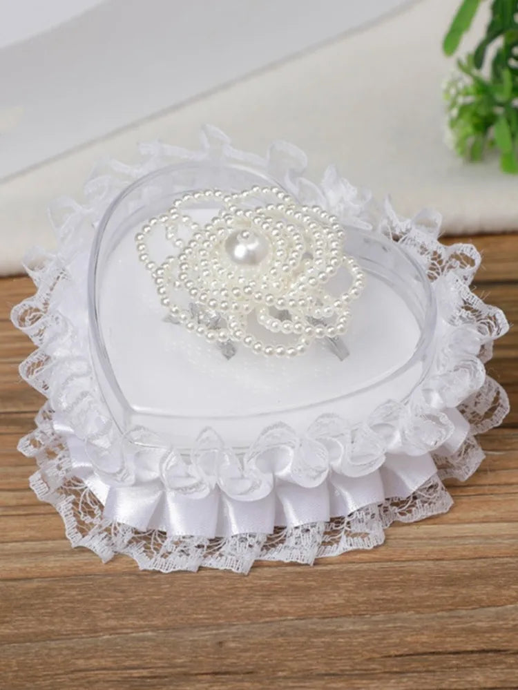 Wedding Flower Girl Ring Storage Box Jewelry Box Holiday Anniversary Proposal Ring Wedding Anniversary Gift for Girlfriend Wife