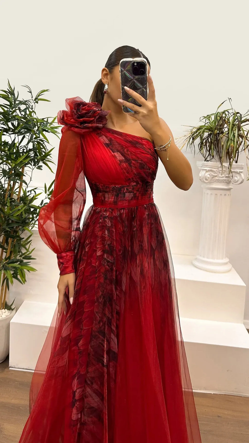 Women's Wedding Dress Spring Autumn New Sexy Off-shoulder Mesh Print Slit Casual Loose Party Prom Dresses For Women Robe Femal
