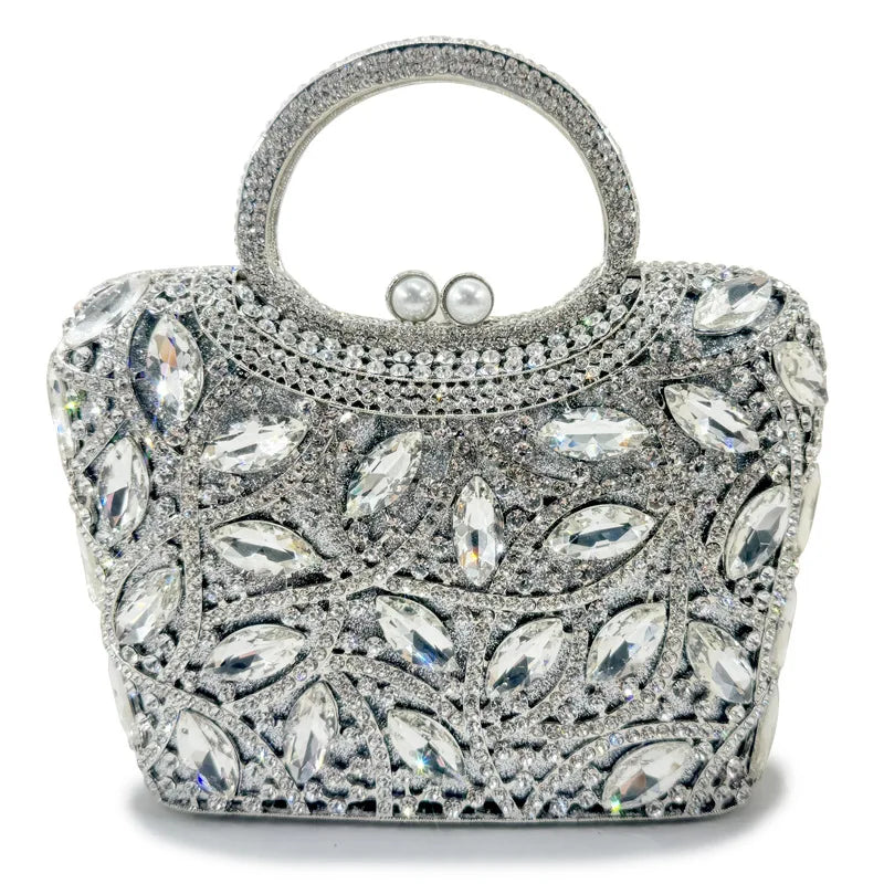Luxury Bridal Wedding Dress Purses Women Crystal Handbags Rhinestone Party Prom Evening Clutches Minaudiere Clutch Bag