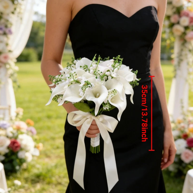 Calla Lily Bridal Bouquet with Faux Wedding Flowers