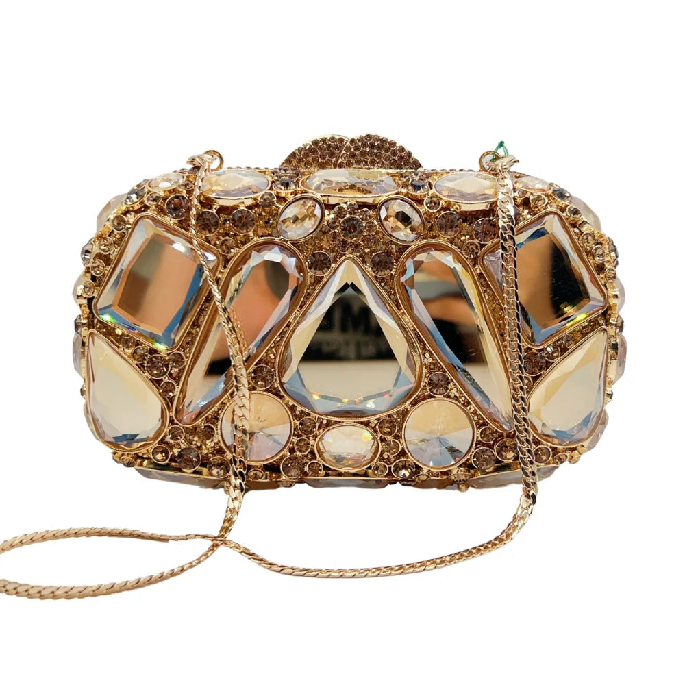 Wedding Dress Purses Women Bridal Crystal Handbags Rhinestone Party Prom Evening Clutches Minaudiere Clutch Bag Luxury  Purses