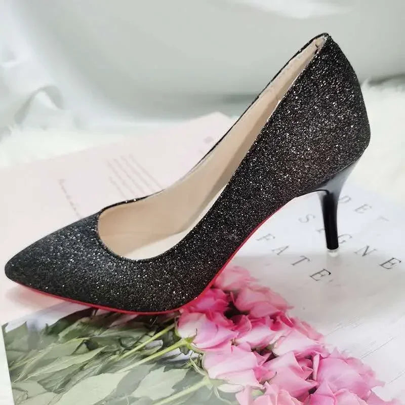 2026 Fashion High Heels 35-45 Plus Size Women Shoes 12cm Thin Stiletto Banquet Wedding Shoes Sexy Pointed Toe Ladies Party Shoes
