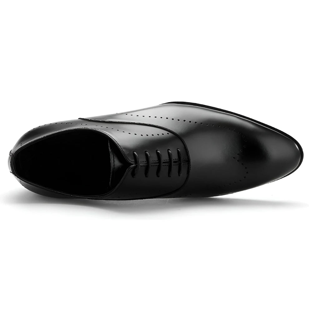 Full-Grain Leather Formal Derby Shoes for Men Daily Wear Business Oxford Dress Shoes