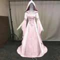 Women's medieval retro style wedding dress 8-color hooded waist dress cosplay