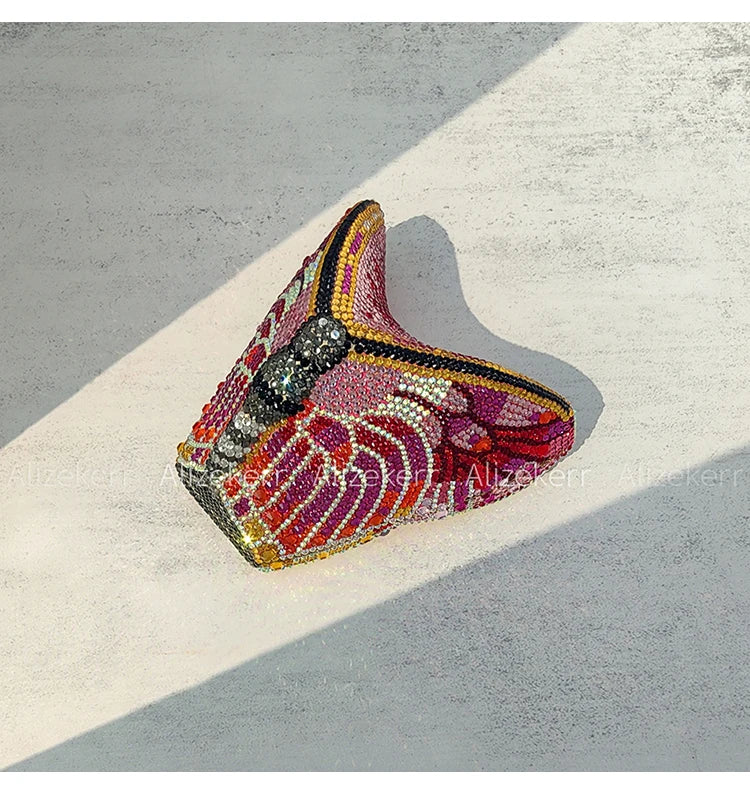 Butterfly Crystal Evening Clutch