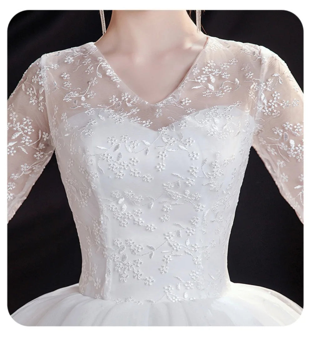 GIYSILE Boho Wedding Dress New Fantasy Lace Bridal Main Marriage Dresses French  Floor Length Wedding Dress Vestidos De Novia