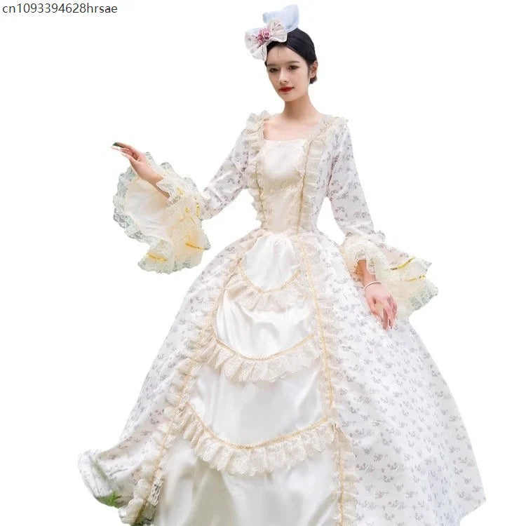 Medieval Retro Court Ball Gown Wedding Evening Dresses Victorian Prom Theater Party Gowns Masquerade Stage Princess Outfit