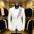 Beaded Wedding Suits for Men Prom Party 3Pcs Groom Tuxedo Custom Made Luxury Slim Fit Fashion Separates Jacket Vest Pants 2026