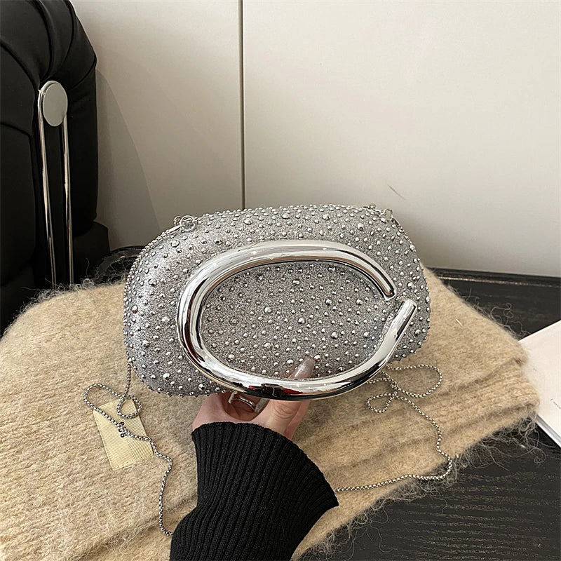 Red Wedding Evening Clutch Bag For Women Luxury Silver Gold Fashinon Party Purse And Handbag Trend Lady Lipstick Crossbody Bag