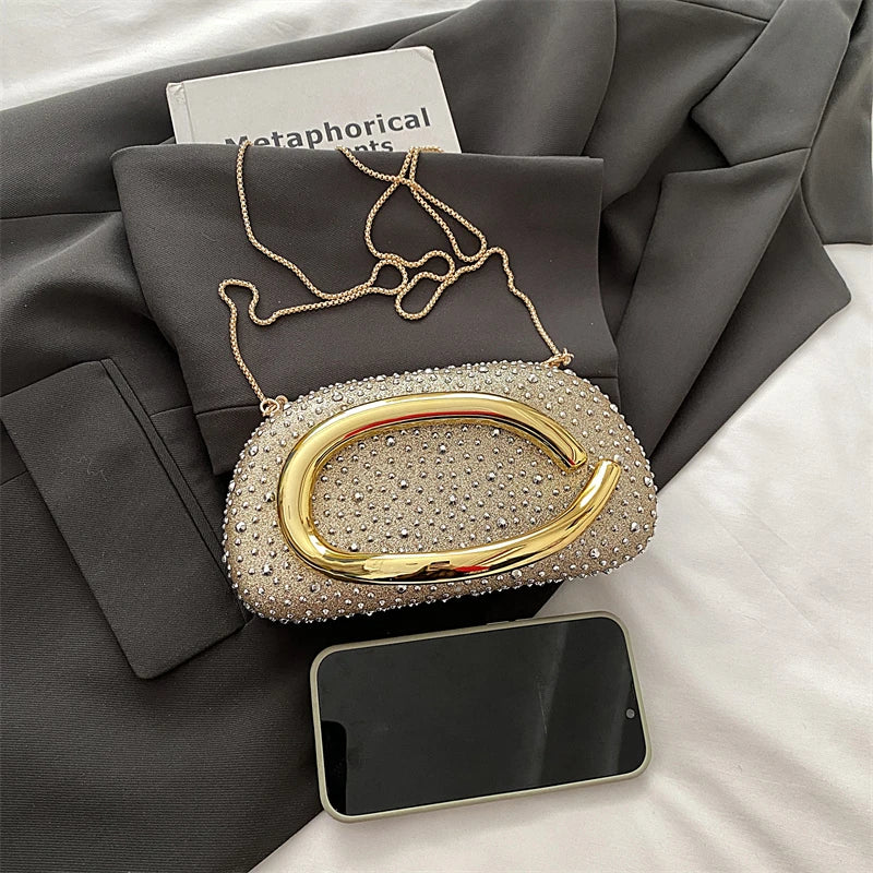Red Wedding Evening Clutch Bag For Women Luxury Silver Gold Fashinon Party Purse And Handbag Trend Lady Lipstick Crossbody Bag