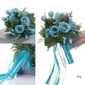 Bridal Bridesmaid Wedding Bouquet 12 Colors Roses Artificial Holding Flowers Mariage Bouquet Wedding Accessories